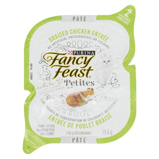 Picture of FANCY FEAST WET CAT FOOD PATE - PETITES - BRAISED CHICKEN ENTREE 79.4GR