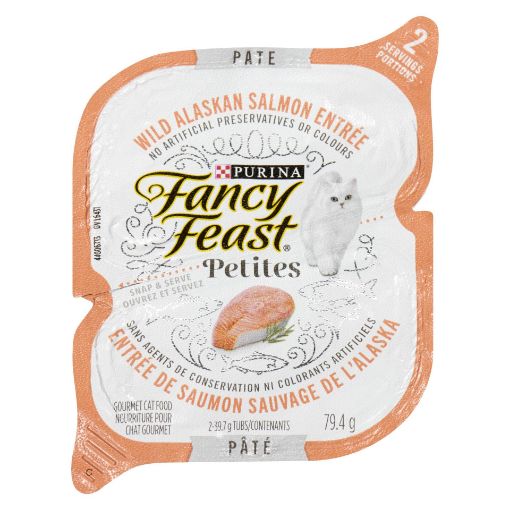 Picture of FANCY FEAST WET CAT FOOD PATE - PETITES - WILD ALASKAN SALMON ENTREE 79.4GR