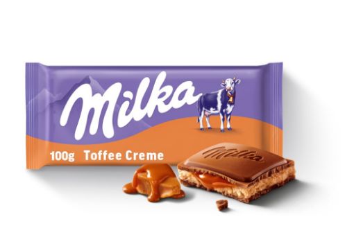 Picture of MILKA CHOCOLATE BAR - TOFFEE CREME 100GR