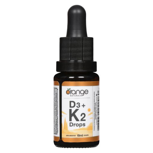Picture of ORANGE NATURALS D3+K2 DROPS - ORANGE MCT 250IU/30MCG 15ML