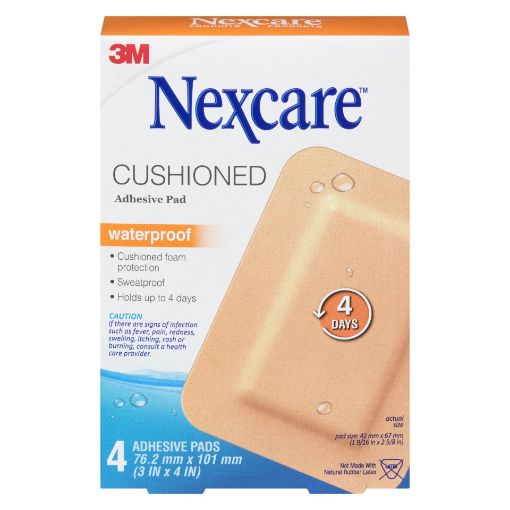 Picture of 3M NEXCARE CUSHIONED ADHESIVE WATERPROOF PAD 34-CA  3 X 4 4S
