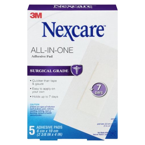 Picture of 3M NEXCARE ALL-IN-ONE ADHESIVE PAD H3564-CA 2 38 X 4 5S