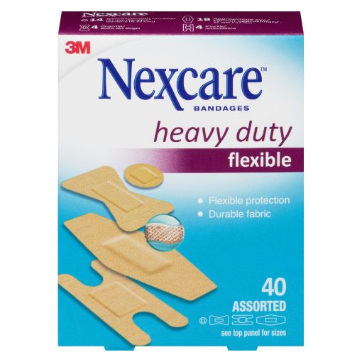 Picture of 3M NEXCARE HEAVY DUTY FLEX - FABRIC BANDAGES - HD202 40S               