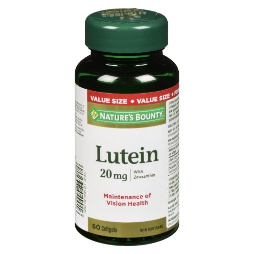 Picture of NATURES BOUNTY LUTEIN 20MG SOFTGEL 60S                                     