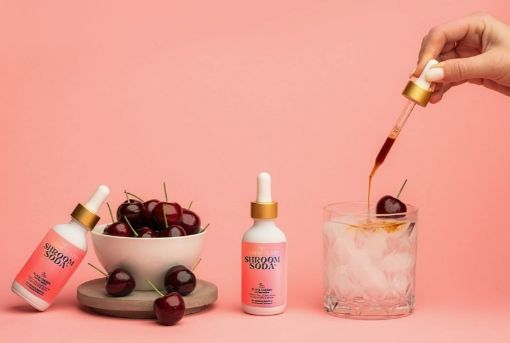 Picture of SHROOM SODA LIQUID DRINK ENHANCER - BLACK CHERRY 2OZ