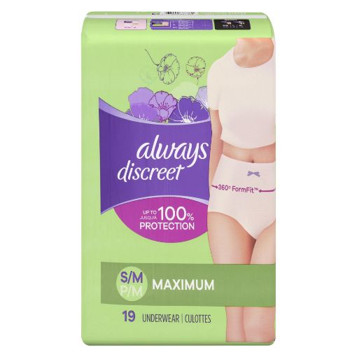Picture of ALWAYS DISCREET UNDERWEAR - MAXIMUM S/M 19S                                