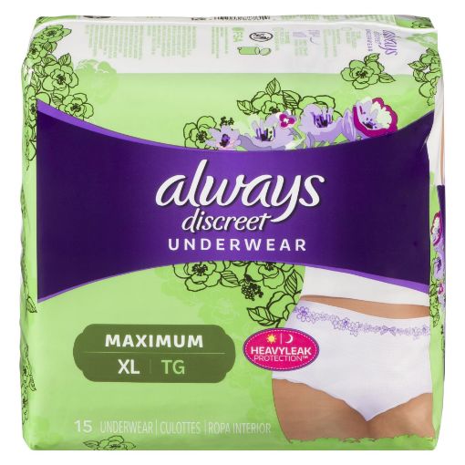 Picture of ALWAYS DISCREET UNDERWEAR MAXIMUM XL 15S                                   