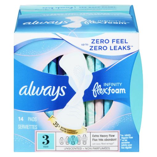 Picture of ALWAYS INFINITY EXTRA HEAVY FLOW DAY UNSCENTED 14S