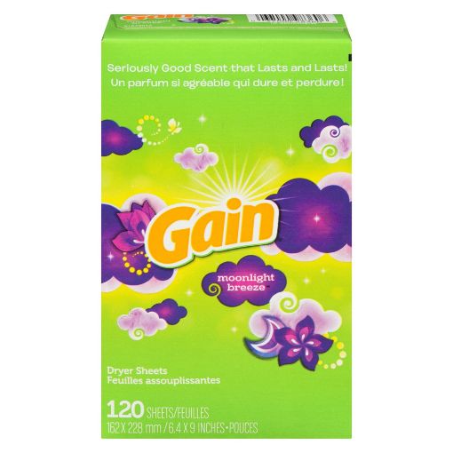 Picture of GAIN DRYER SHEETS - MOONLIGHT BREEZE 120S                                  