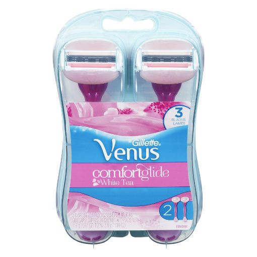 Picture of GILLETTE VENUS COMFORT GLIDE RAZOR - WHITE TEA - DISPOSABLE 2S             