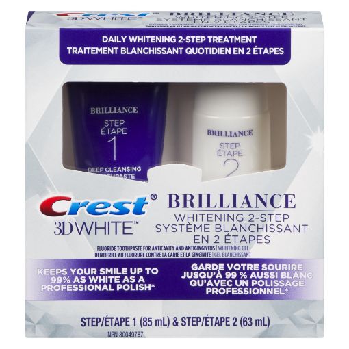 Picture of CREST 3D WHITE BRILLIANCE DAILY CLEANSING and WHITENING SYSTEM 85+63ML