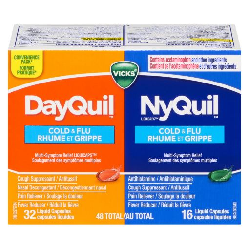 Picture of VICKS DAYQUIL NYQUIL COLD and FLU COMBO 48S