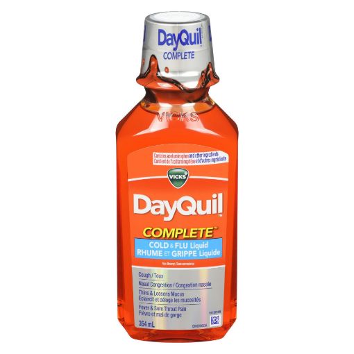 Picture of VICKS DAYQUIL COMPLETE COLD and FLU LQUID - ORIGINAL - 354ML
