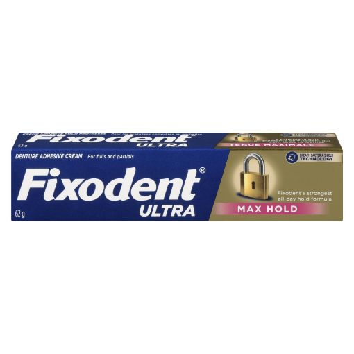 Picture of FIXODENT DENTURE ADHESIVE CREAM - ULTRA MAX HOLD 62GR