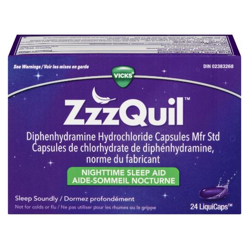 Picture of VICKS ZZZQUIL NIGHTTIME SLEEP-AID LIQUID CAPSULE 24S                       