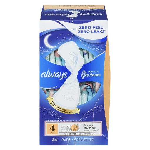 Picture of ALWAYS INFINITY PADS - OVERNIGHT - UNSCENTED 2X - SIZE 4 26S               