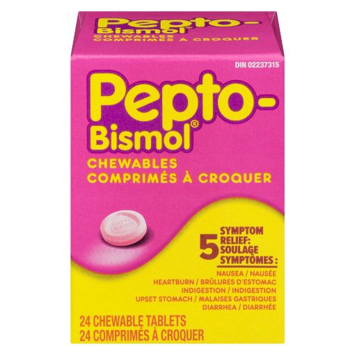 Picture of PEPTO BISMOL CHEWABLE TABLET - ORIGINAL FLAVOUR 24S                        