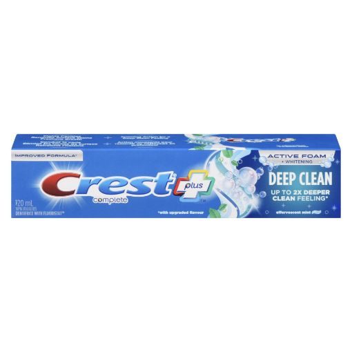 Picture of CREST COMPLETE WHITENING + DEEP CLEAN TOOTHPASTE - EFFERVESCENT MINT 120ML