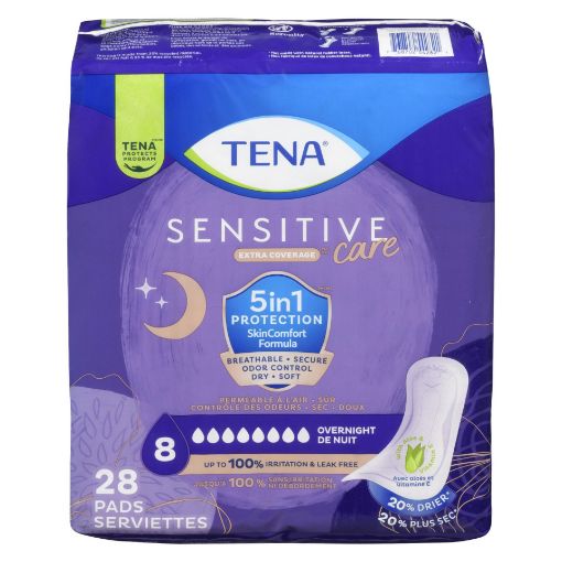 Picture of TENA SENSITIVE CARE PADS - EXTRA COVERAGE - OVERNIGHT 28S