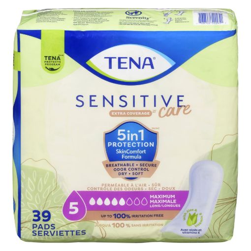 Picture of TENA SENSITIVE CARE PADS - EXTRA COVERAGE - MAXIMUM LONG 39S