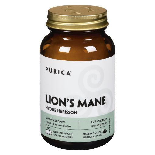 Picture of PURICA LION'S MANE MICRONIZED MUSHROOMS - MEMORY SUPPORT CAPS 60S