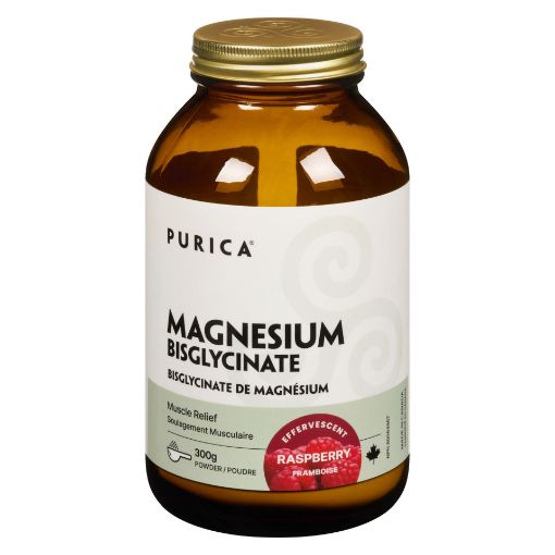 Picture of PURICA MAGNESIUM BISGYCINATE EFFERVESCENT POWDER - RASPBERRY 300GR                   