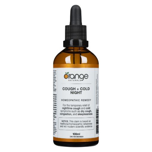 Picture of ORANGE NATURALS COUGH+COLD NIGHT HOMEOPATHIC REMEDY 100ML                  