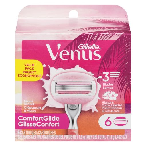 Picture of GILLETTE VENUS CARTRIDGES COMFORT GLIDE 3 WHITE TEA 6S