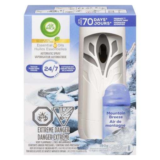Picture of AIRWICK FRESHMATIC STARTER KIT - ODOUR STOP MOUNTAIN BREEZE 180GR          