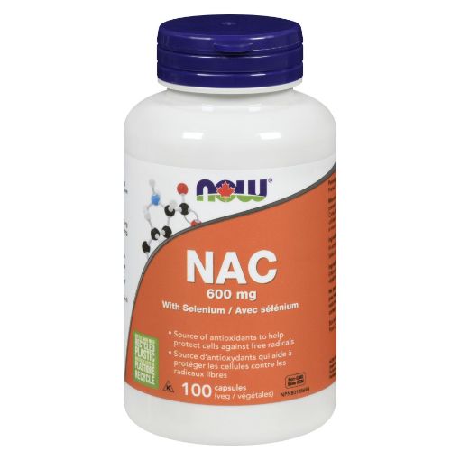 Picture of NOW NAC 600MG - WITH SELENIUM and MOLYBDENUM        100S