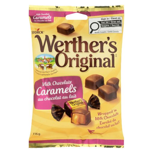 Picture of WERTHERS MILK COVERED CARAMELS 116GR