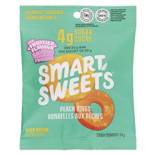 Picture of SMARTSWEETS PEACH RINGS 50GR