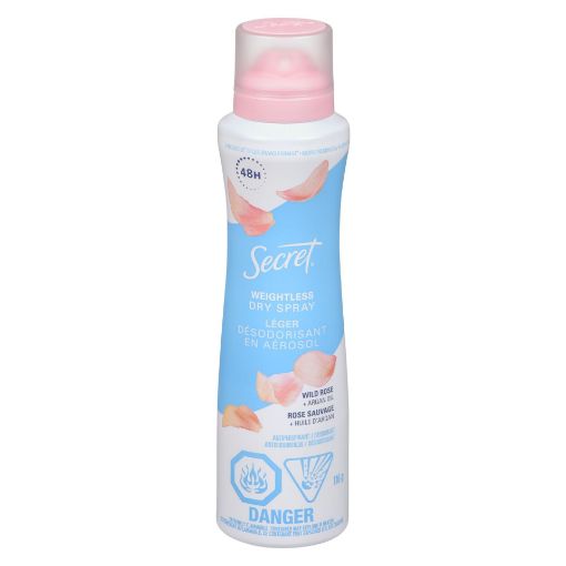 Picture of SECRET ANTI-PERSPIRANT DEODORANT DRY SPRAY - WILD ROSE ARGAN OIL 116GR