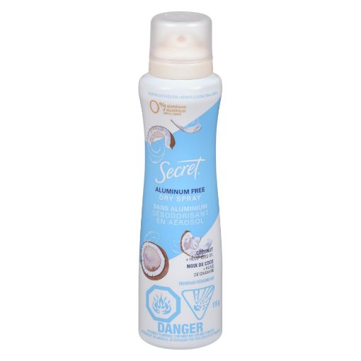 Picture of SECRET ALUMINUM FREE DEODORANT SPRAY - COCONUT+HEMP SEED OIL 116GR