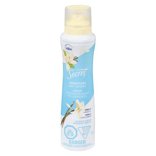Picture of SECRET ANTI-PERSPIRANT DEODORANT DRY SPRAY - VANILLA ARGAN OIL 116GR