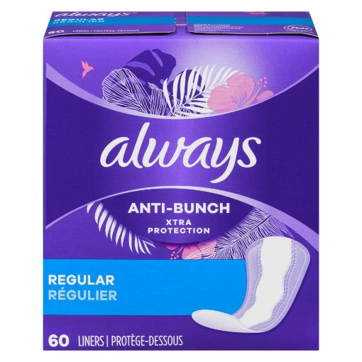 Picture of ALWAYS XTRA PROTECTION PANTY LINER - REGULAR - UNSCENTED  1.2X 60S