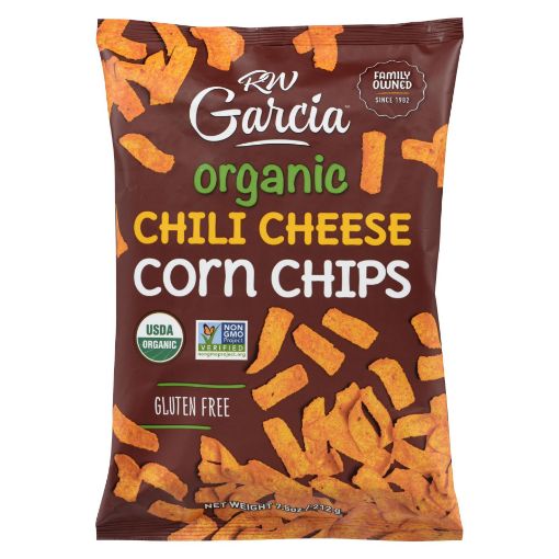 Picture of RW GARCIA CORN CHIPS - CHILI CHEESE 212GR