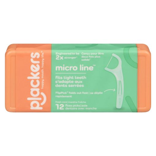 Picture of PLACKERS MICRO DENTAL FLOSSERS - MINT TRIAL and TRAVEL CASE 12S