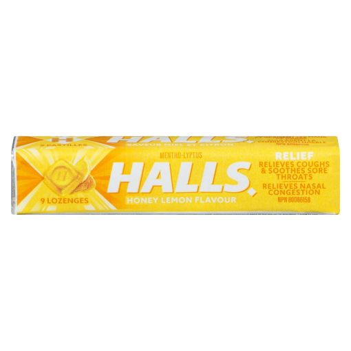 Picture of HALLS LOZENGE - HONEY LEMON 9S                                             