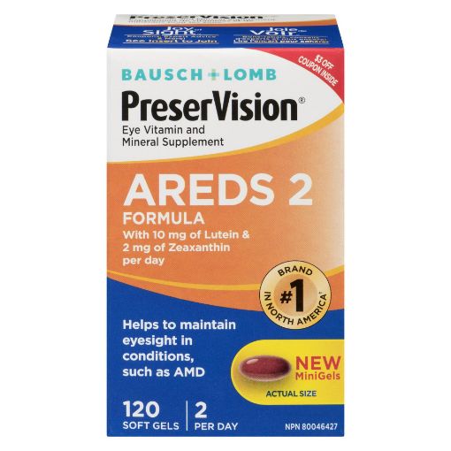 Picture of BAUSCH and LOMB PRESERVISION AREDS 2 SOFTGEL CAPSULE 120S