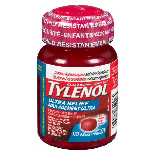Picture of TYLENOL ULTRA RELIEF - TOUGH ON HEADACHES CAPLET 120S                      