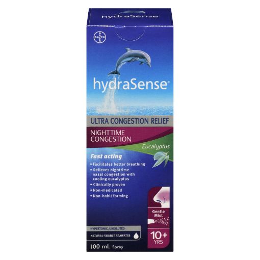 Picture of HYDRASENSE NASAL SPRAY CONGESTION RELIEF - EUCALYPTUS NIGHTTIME 100ML