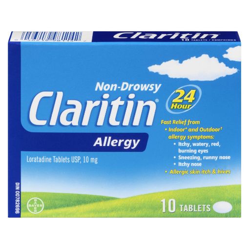 Picture of CLARITIN REGULAR STRENGTH TABLETS 10MG 10S                                 