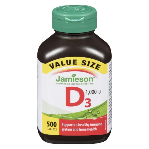 Picture of JAMIESON VITAMIN D 1000IU  VALUE SIZE TABLETS 500S