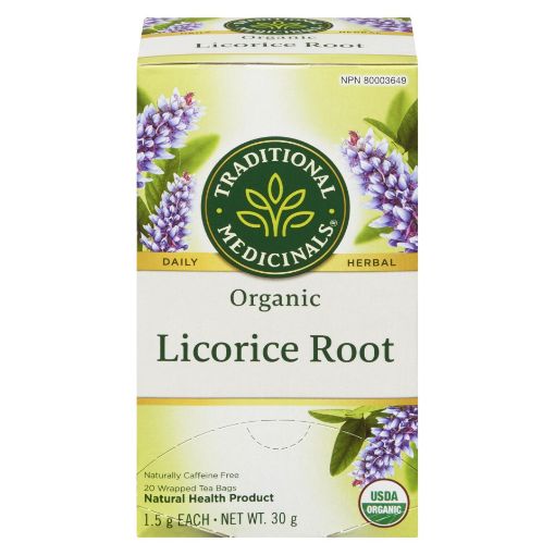 Picture of TRADITIONAL MEDICINALS ORGANIC TEA - LICORICE ROOT 20S                   