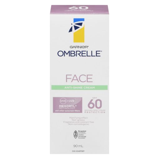 Picture of GARNIER OMBRELLE FACE ANTI-SHINE CREAM SPF60 90ML                          