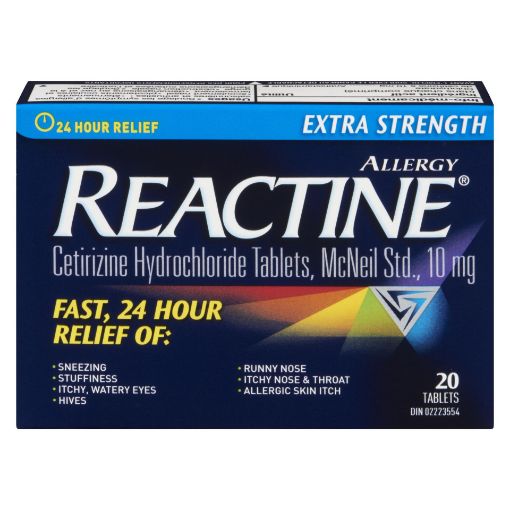 Picture of REACTINE EXTRA STRENGTH 10MG TABLET 20S