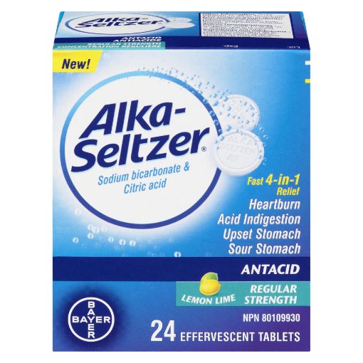Picture of ALKA SELTZER REGULAR STRENGTH LEMON LIME TABLET 24S