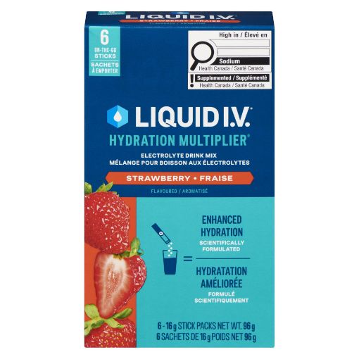 Picture of LIQUID I.V. ELECTROLYTE DRINK MIX - STRAWBERRY 6S