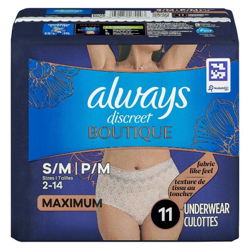 Picture of ALWAYS DISCREET BOUTIQUE UNDERWEAR - MAXIMUM - SM/MED 11S